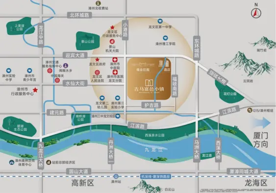 吉马富邑小镇交通图